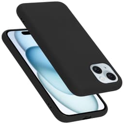 iPhone 15 silikondeksel case (Svart)