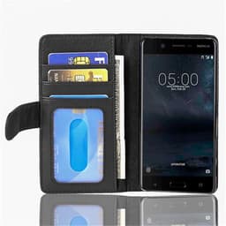 Nokia 5 2017 lommebokdeksel case (svart)