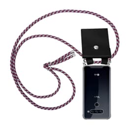 LG V40 Deksel med Halskjede (rød)