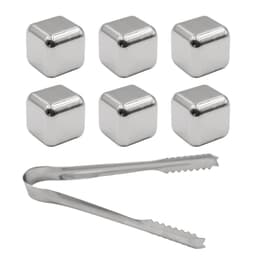 Whiskeystenar 6x iskuber kylstenar Kylkuber (silver)