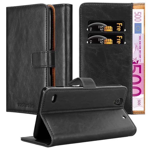 Sony Xperia C4 lommebokdeksel etui (svart)