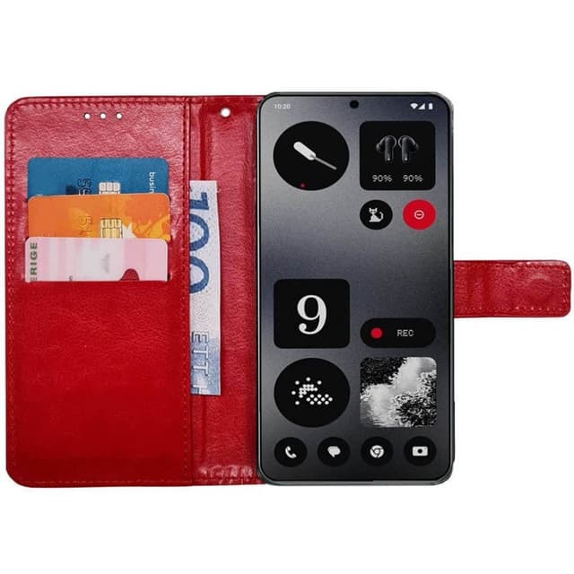 Plånboksfodral 3-kort Nothing CMF Phone 1 - Röd