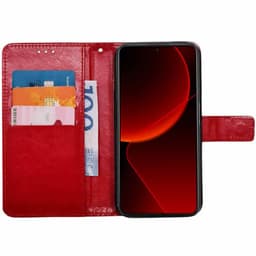 Plånboksfodral 3-kort Xiaomi 14 Pro - Röd