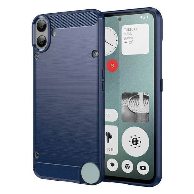 Harjattu TPU kuori Nothing CMF Phone 1 - Sininen