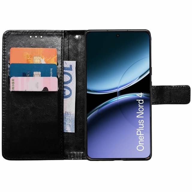 Wallet cover 3-kort OnePlus Nord 4 - Sort