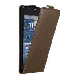 Motorola MOTO G2 Suojakuori Lompakkokotelo (Ruskea)