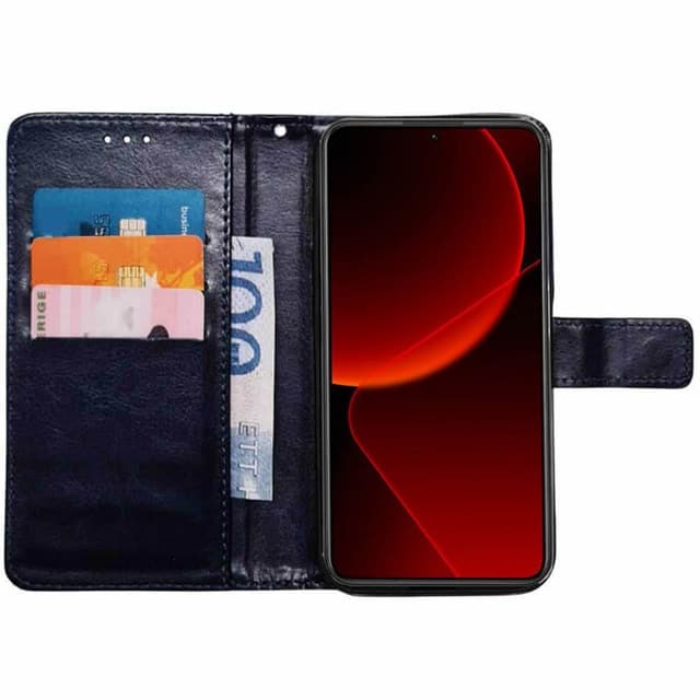 Lompakkokotelo 3-kortti Xiaomi 14 Pro - Tummansininen