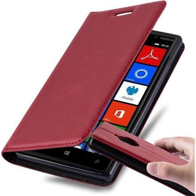 Nokia Lumia 830 Suojakuori Lompakkokotelo (Punainen)