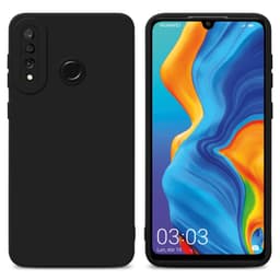 Huawei P30 LITE Suojakuori Suojakotelo (Musta)