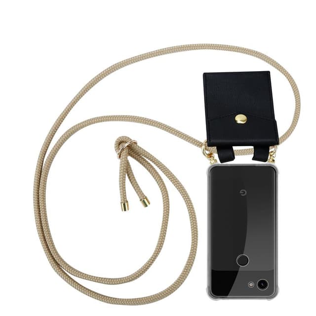 Google PIXEL 3A Suojakuori Kotelo Ketju (Ruskea)