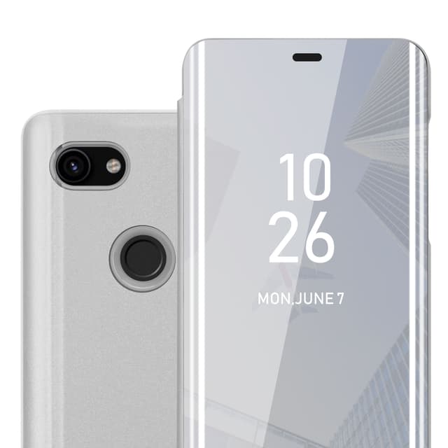 Suojakuori Google PIXEL 3A XL Lompakkokotelo (Hopea)