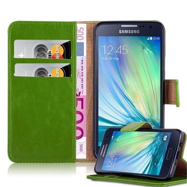 Samsung Galaxy A3 2015 Plånboksfodral Skal (Grön)