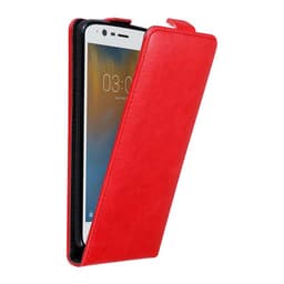 Nokia 3 2017 Pungetui Flip Cover (Rød)