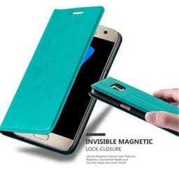 Samsung Galaxy S7 Suojakuori Lompakkokotelo (Turkoosi)