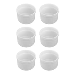 Souffléforme Bageform porcelæn 6-delt sæt (hvid)