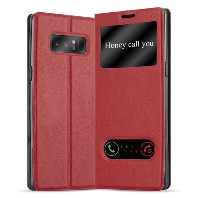 Samsung Galaxy NOTE 8 Plånboksfodral Skal (Röd)