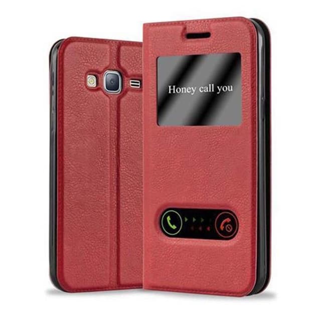 Samsung Galaxy J3 2016 Plånboksfodral Skal (Röd)