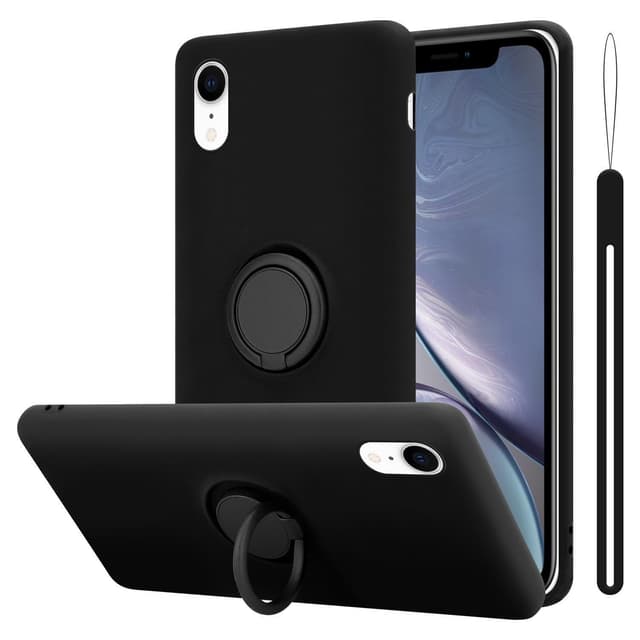 Deksel iPhone XR Ring Case (svart)