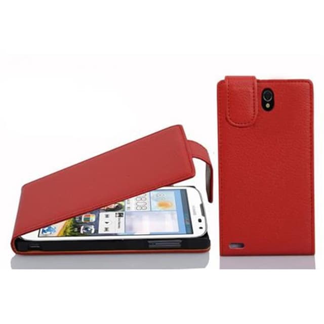 Huawei ASCEND G610 Suojakuori Lompakkokotelo (Punainen)