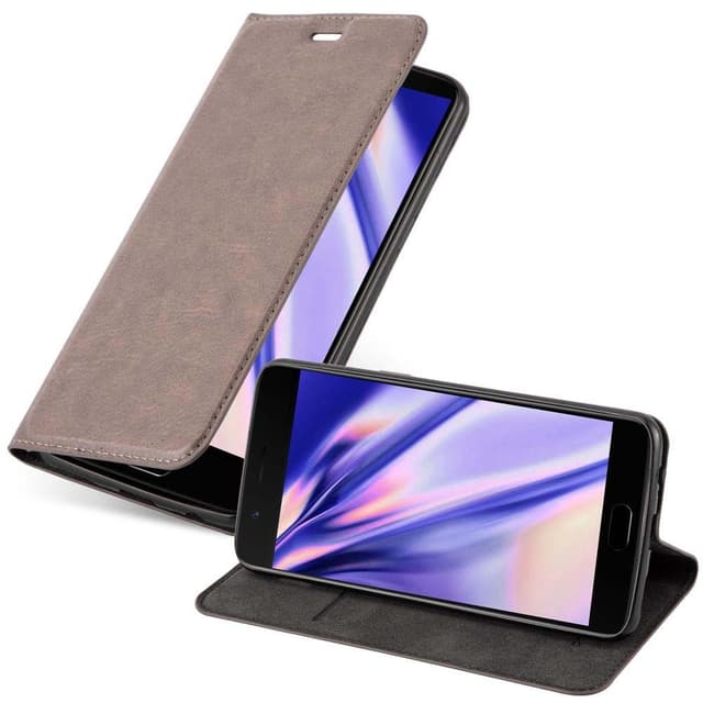 OnePlus 5 Suojakuori Lompakkokotelo (Ruskea)