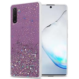 Samsung Galaxy NOTE 10 Silikondeksel Glitter (lilla)