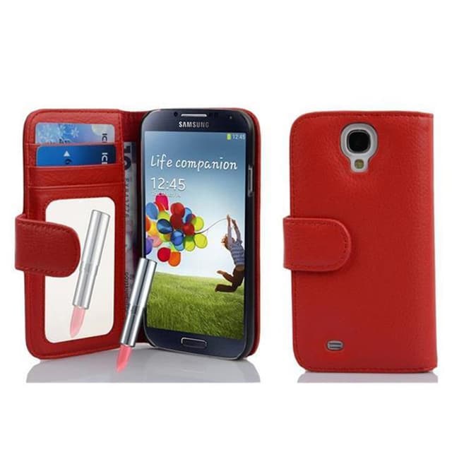 Samsung Galaxy S4 Suojakuori Lompakkokotelo (Punainen)