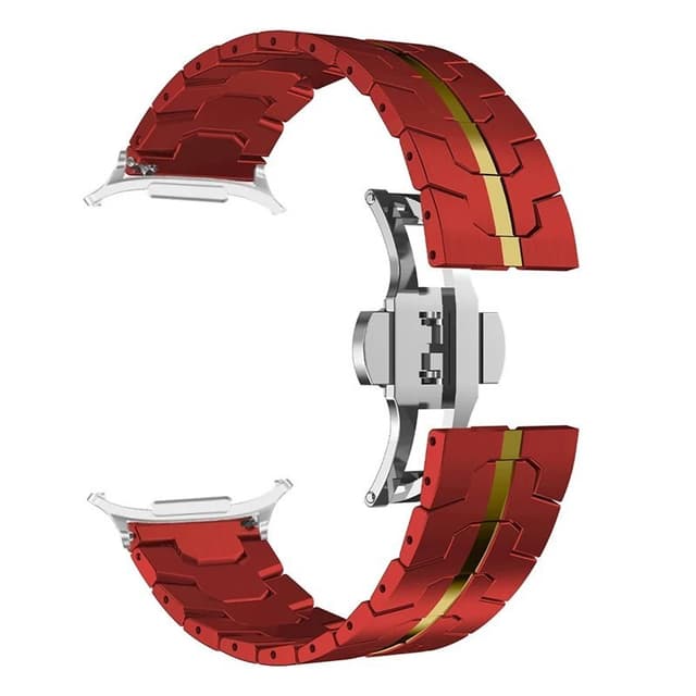 Iron Man rustfrit urrem Samsung Galaxy Watch Ultra (47mm) - Rød/guld