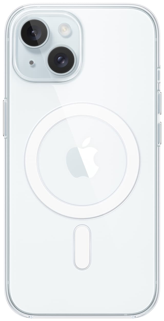 iPhone 15 gjennomsiktig deksel med MagSafe