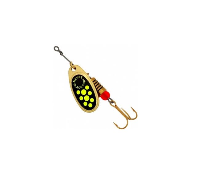 Spinner MEPPS-4 8,0g guld/chartreuse prickar