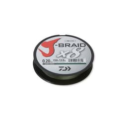 Flätad fiskelina Daiwa J-Braid X8 0,10mm 150m mörkgrön
