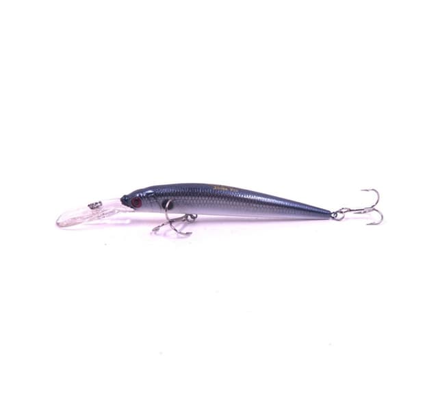 Bomber Wobbler Snodato Lungo A – 11,5 Cm – Colorazione Argento Flash Retro Blu – Esche Da Pesca