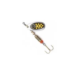 Spinner MEPPS-4 8,0g silver/gula prickar