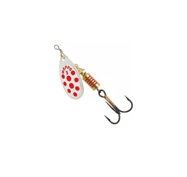 Spinner MEPPS AGLIA DECOREE-3 6,5g silver/röda prickar