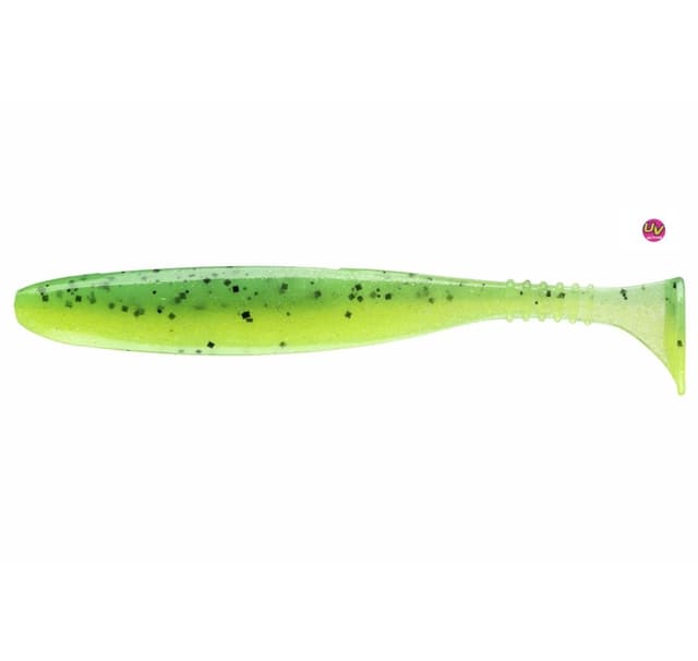 Blødt lokke Daiwa TN D'FIN 10cm UV chartreuse tiger 7stk