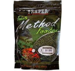 Groundbait TRAPER Method Feeder Pellets Grön marsipan 4mm 500g
