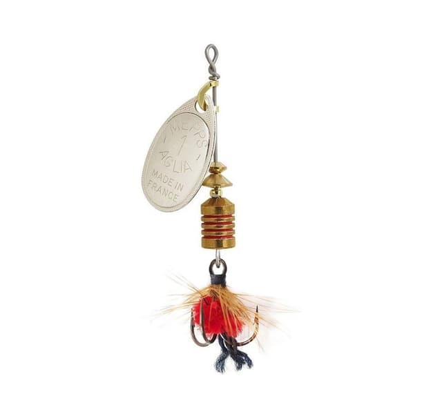 Spinner MEPPS AGLIA MOUCHE 1 3,5g silver/röd fluga
