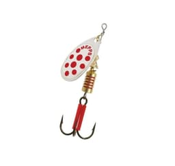 Spinner MEPPS COMET-4 8,0g silver/röda prickar