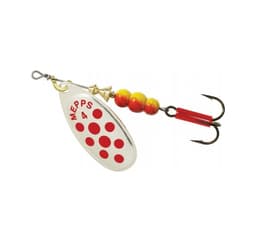 Spinner MEPPS AGLIA DECOREE-4 9,0g hopea/punainen pilkku