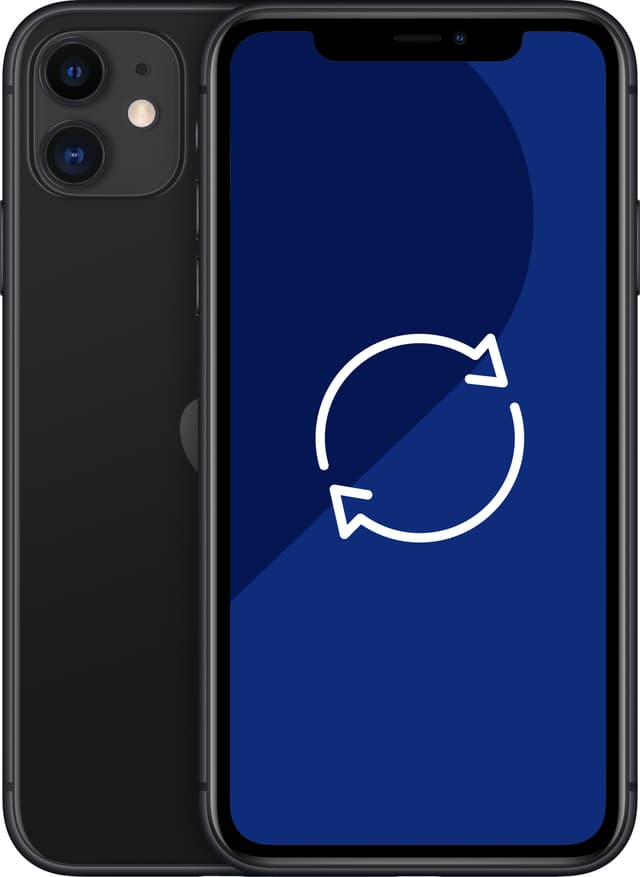 Brukt iPhone 11 smarttelefon 128 GB (sort)
