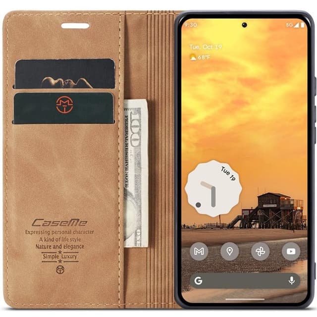 CaseMe mobilfodral 013 Google Pixel 9 - Brun