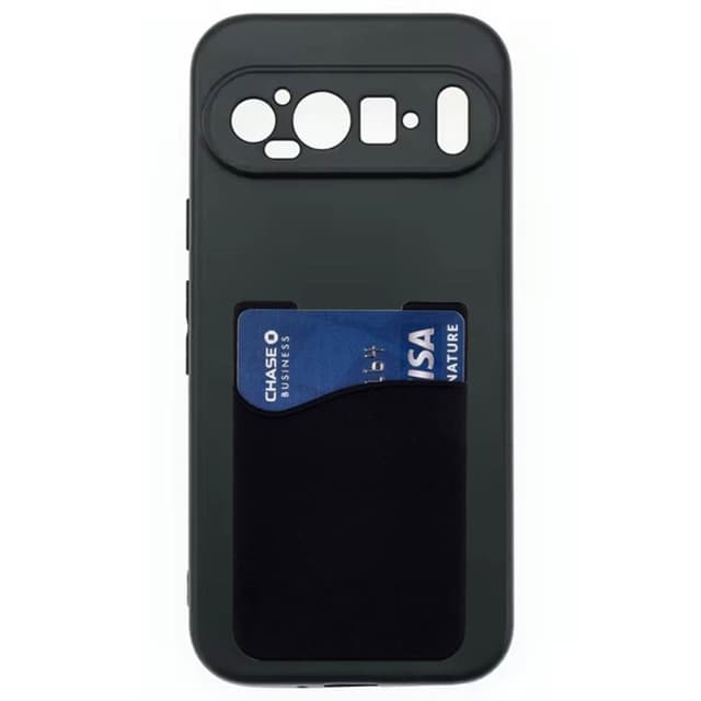Silikone cover med kortholder Google Pixel 9 Pro XL - Sort