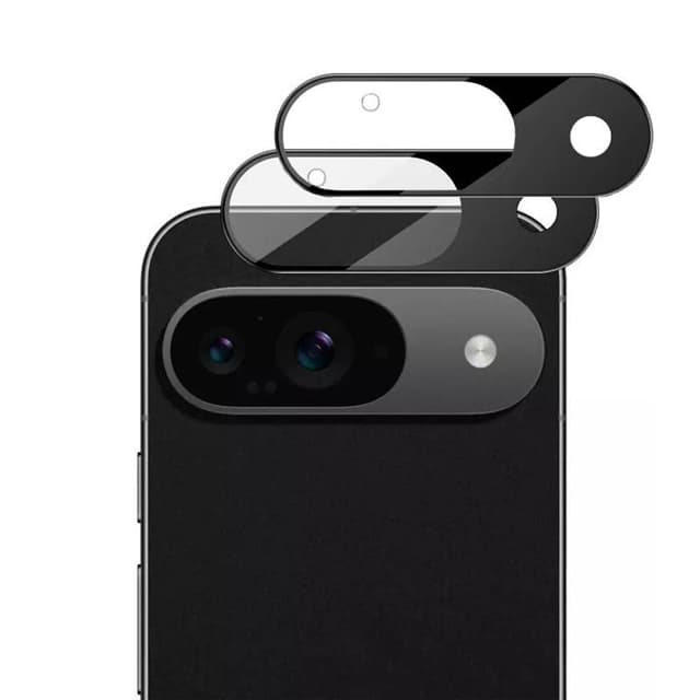 2-kpl Kameran linssin lasi Google Pixel 9 - Musta