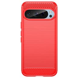 Børstet silikondeksel Google Pixel 9 Pro - Coral