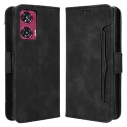 SKALO Motorola Edge 50 Fusion 6-lokeroa Lompakkokotelo - Musta