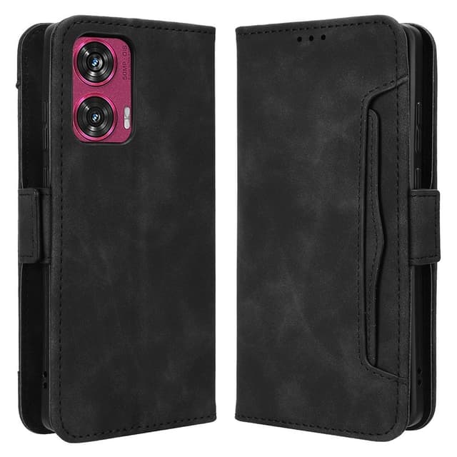 SKALO Motorola Edge 50 Fusion 6-lokeroa Lompakkokotelo - Musta