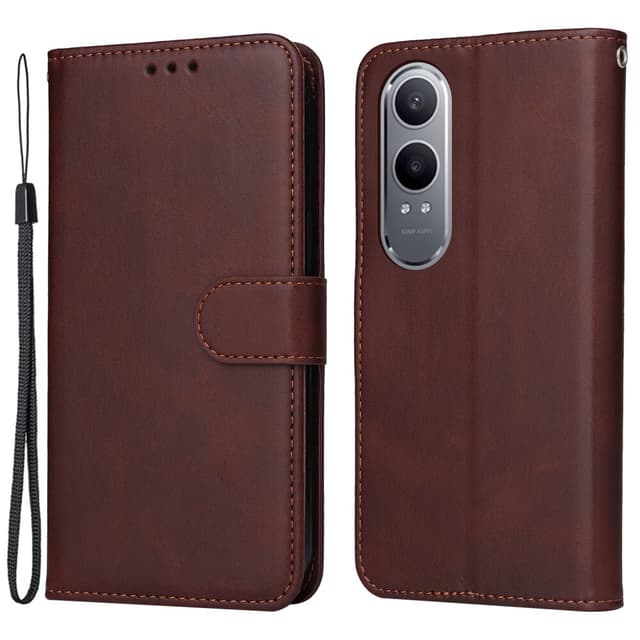 SKALO OnePlus Nord CE4 Lite 5G PU-Läder Plånboksfodral - Brun
