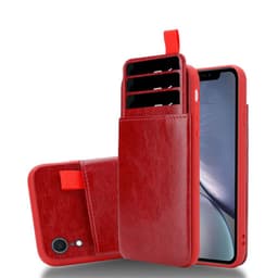 iPhone XR Deksel Kunstskinn (rød)