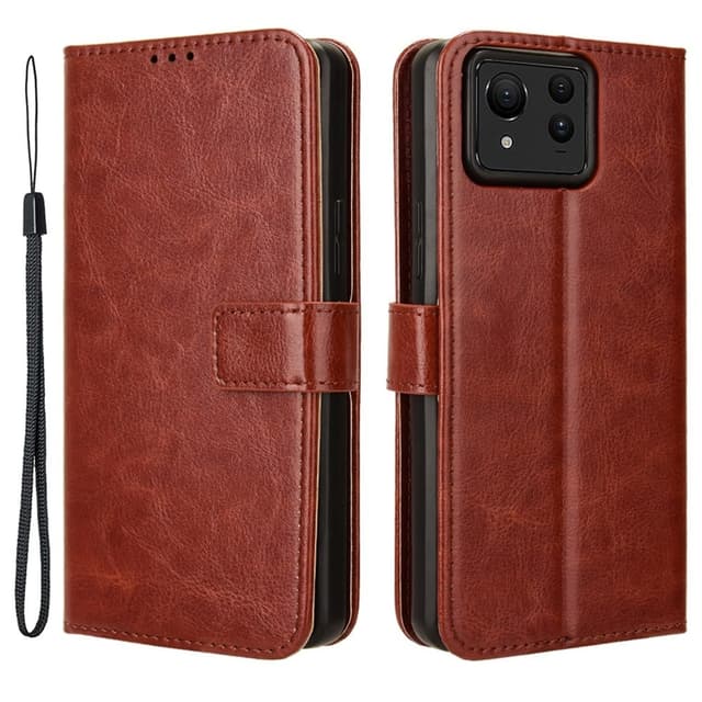 SKALO Asus Zenfone 11 Ultra 5G Crazy Horse Pungetui PU læder - Brun
