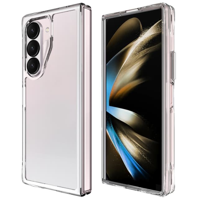 SKALO Samsung Z Fold6 TPU Clear Hybridi Suojakuori - Läpinäkyvä