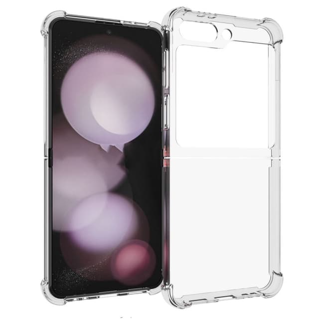SKALO Samsung Z Flip6 TPU Clear Hybridi Suojakuori - Läpinäkyvä